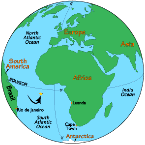 ASCENSION ISLAND MAP WORLD